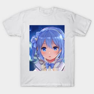 Blue eye  Anime Girl T-Shirt